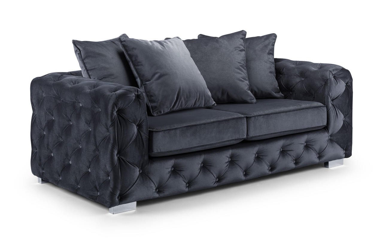 San Antonio Slate Fabric 3 Seater Sofa