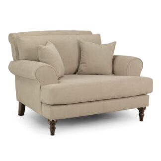 Vinson Beige Fabric Armchair