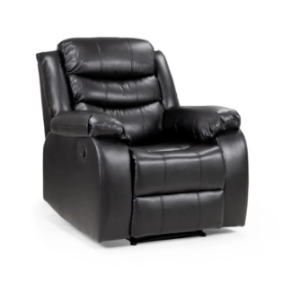Highgate Black Leather Recliner Armchair