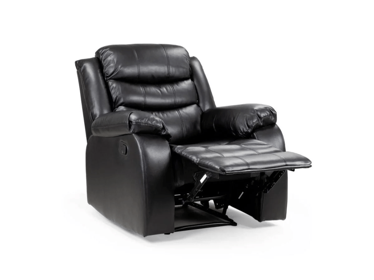 Highgate Black Leather Recliner Armchair - Image 2