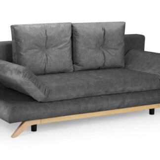 San Mateo Charcoal Fabric 3 Seater Sofa Bed