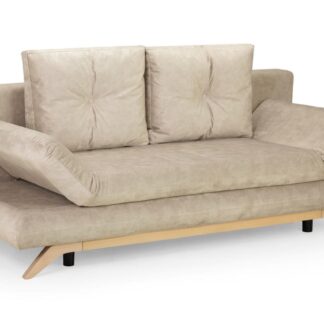 San Mateo Mocha Fabric 3 Seater Sofa Bed