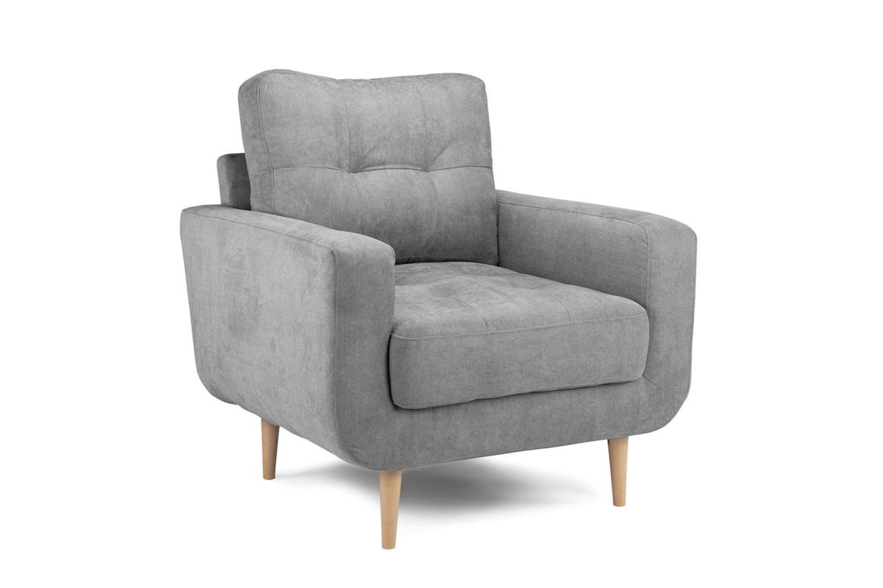 Orka Grey Fabric Armchair