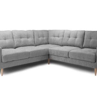 Orka Grey Fabric Large Corner Sofa