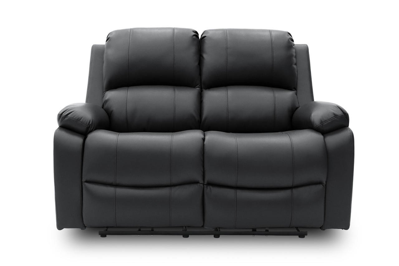 Jagger Black Leather Electric Recliner 3+2 Sofa Set - Image 2