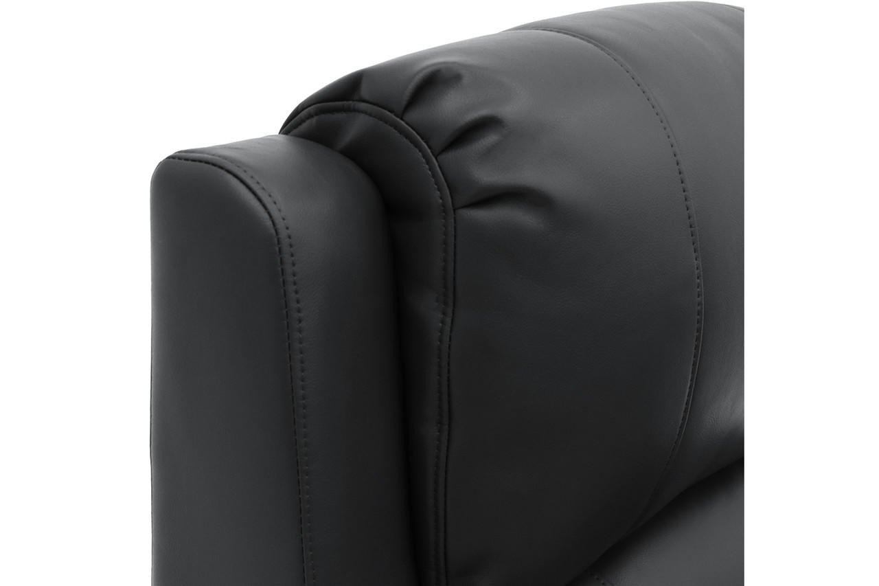 Jagger Black Leather Electric Recliner 3 Seater Sofa - Image 6