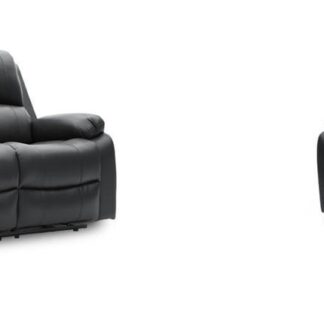 Jagger Black Leather Electric Recliner 3+2 Sofa Set
