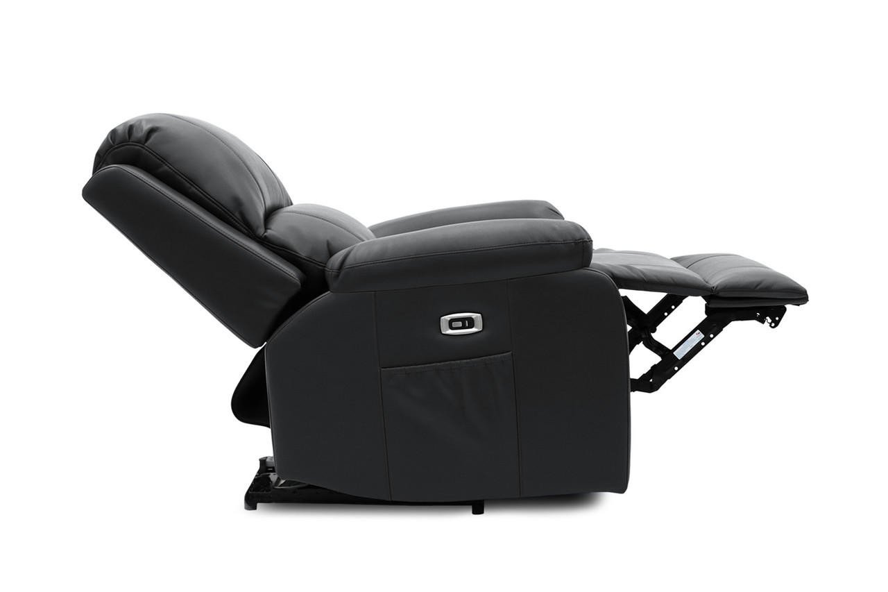 Jagger Black Leather Electric Recliner Armchair - Image 3