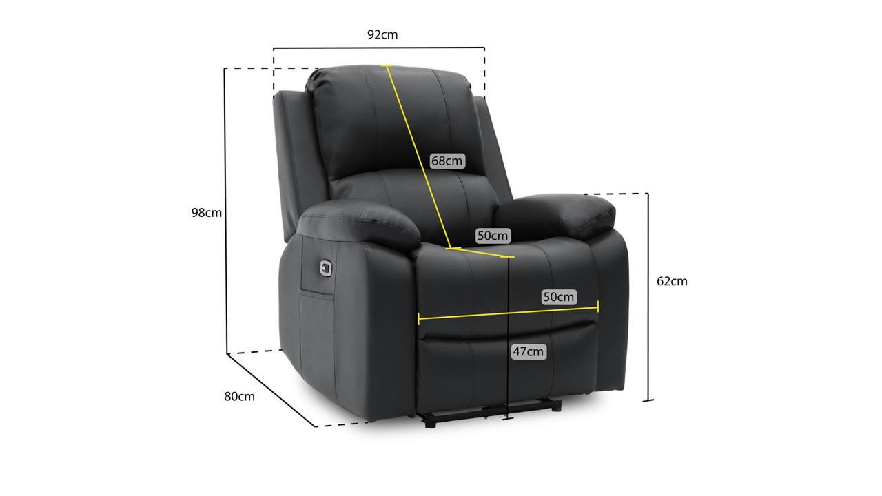 Jagger Black Leather Electric Recliner Armchair - Image 5
