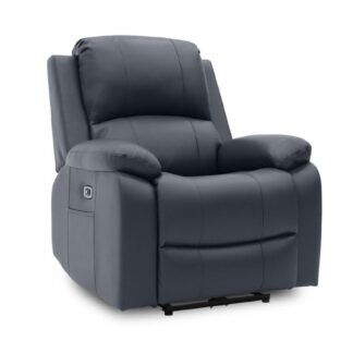 Jagger Grey Leather Electric Recliner Armchair