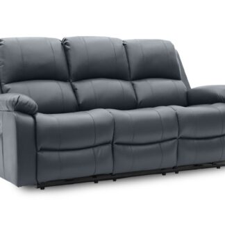 Jagger Grey Leather Electric Recliner 3 Seater Sofa