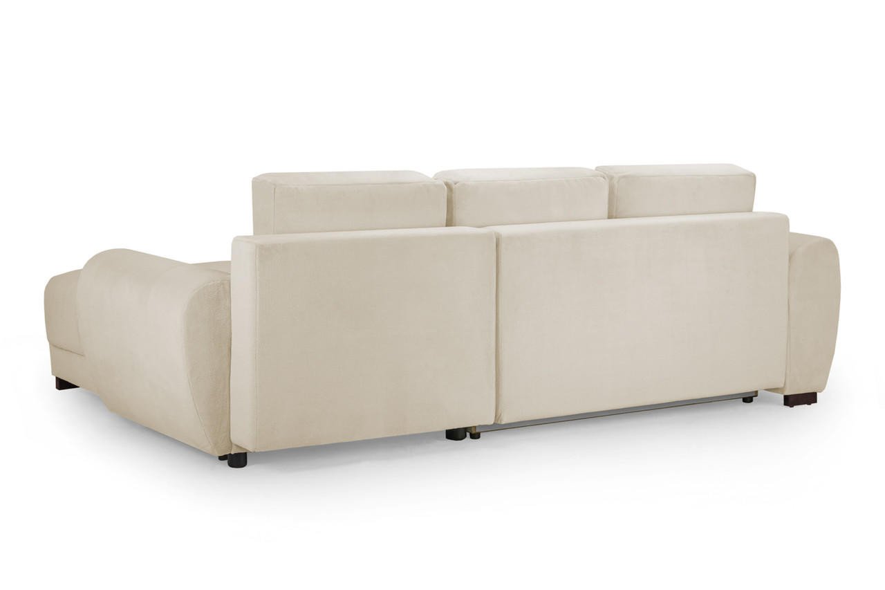 Tahiti Cream Fabric Universal Corner Sofa Bed - Image 3