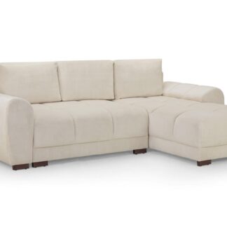 Tahiti Cream Fabric Universal Corner Sofa Bed