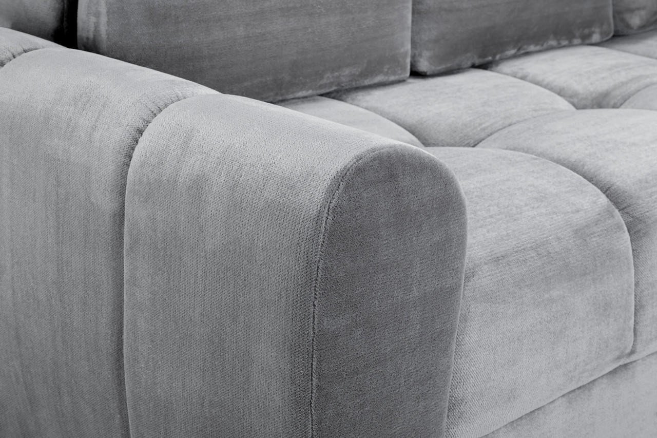 Tahiti Grey Fabric Universal Corner Sofa Bed - Image 5