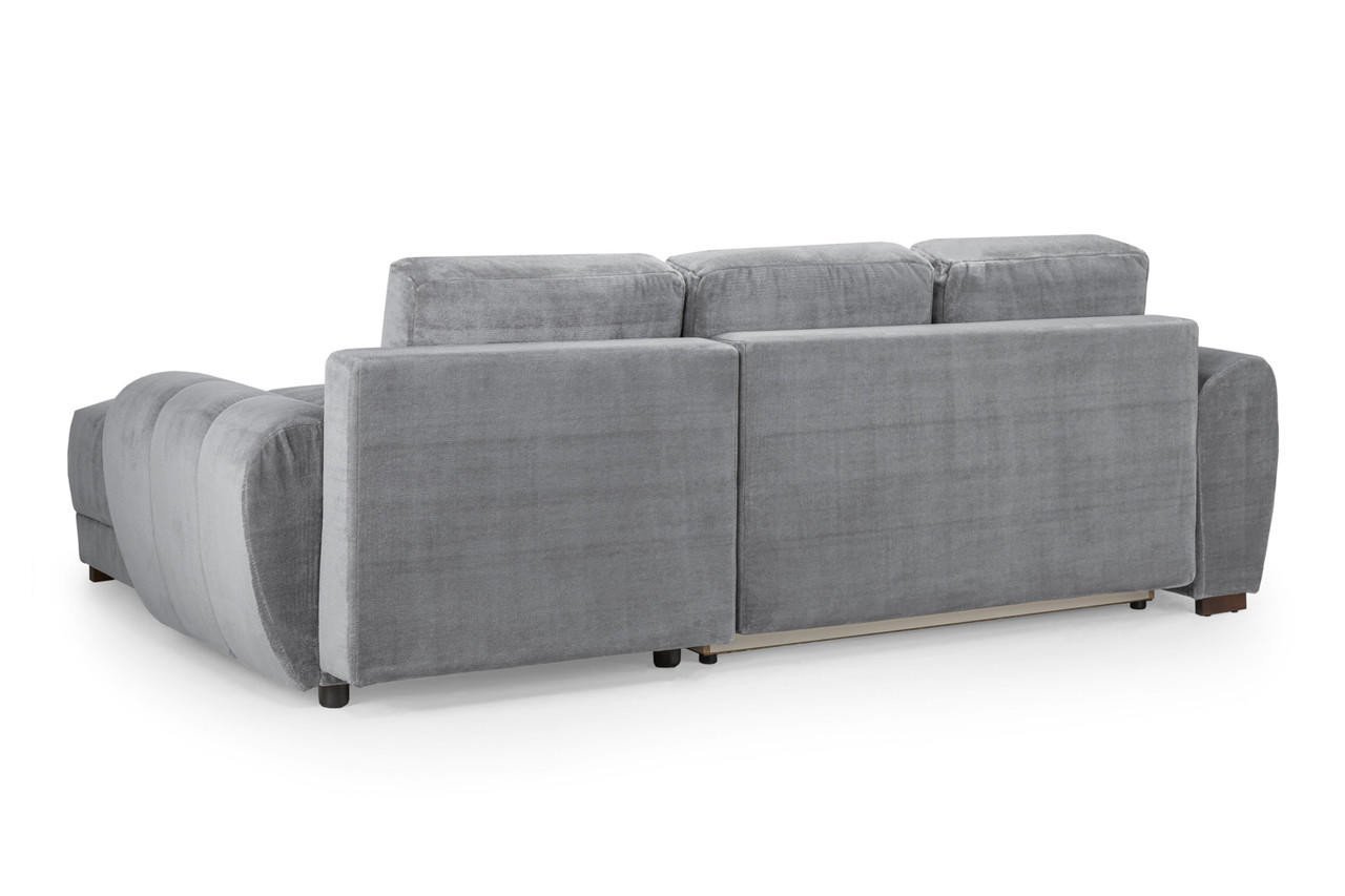 Tahiti Grey Fabric Universal Corner Sofa Bed - Image 3
