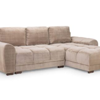 Tahiti Mocha Fabric Universal Corner Sofa Bed