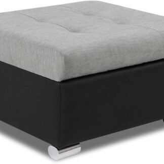 Newbury Black and Grey Footstool