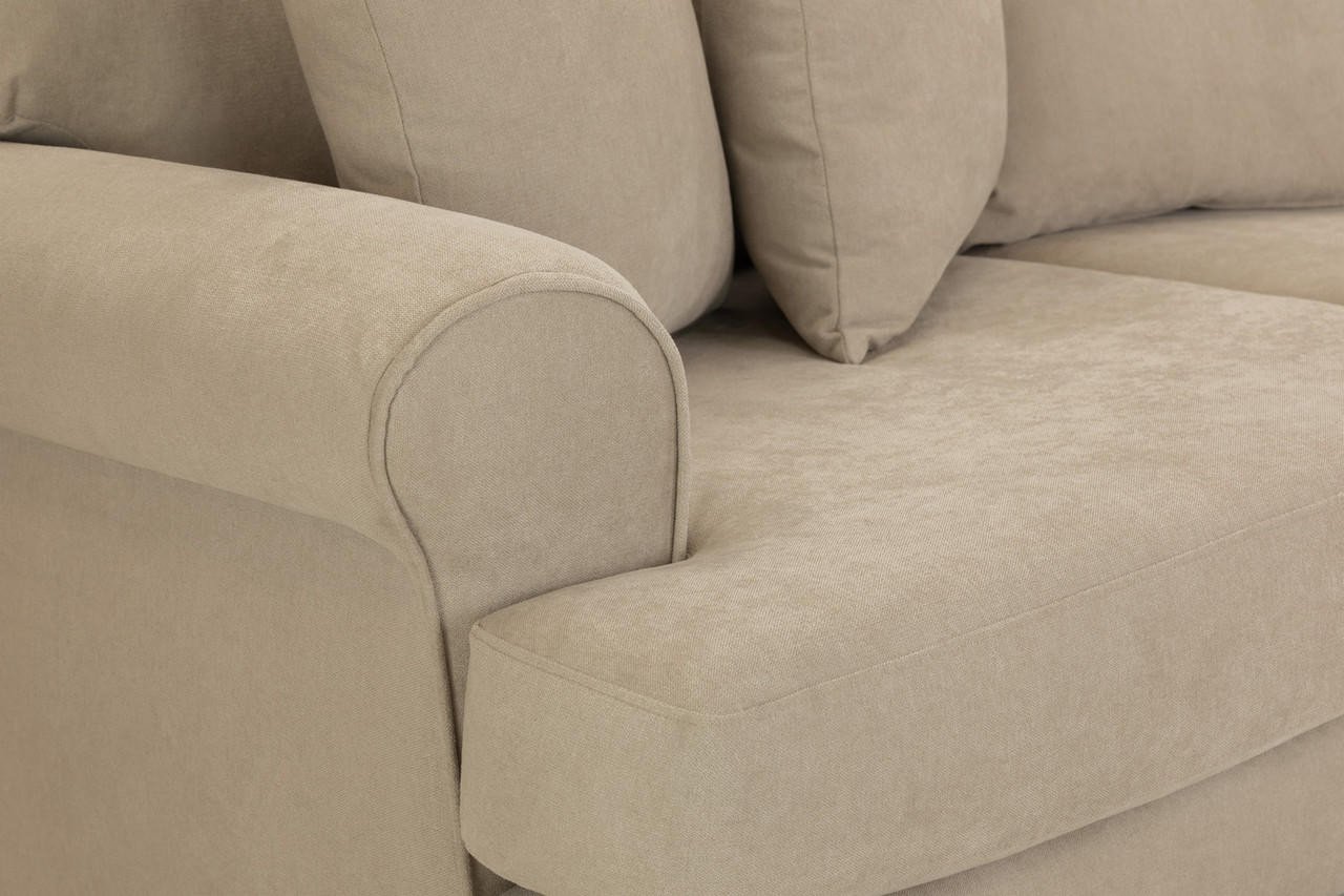 Vinson Beige Fabric 4 Seater Sofa - Image 5