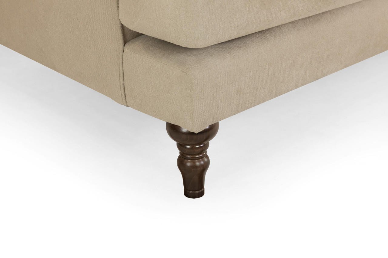 Vinson Beige Fabric 4 Seater Sofa - Image 6