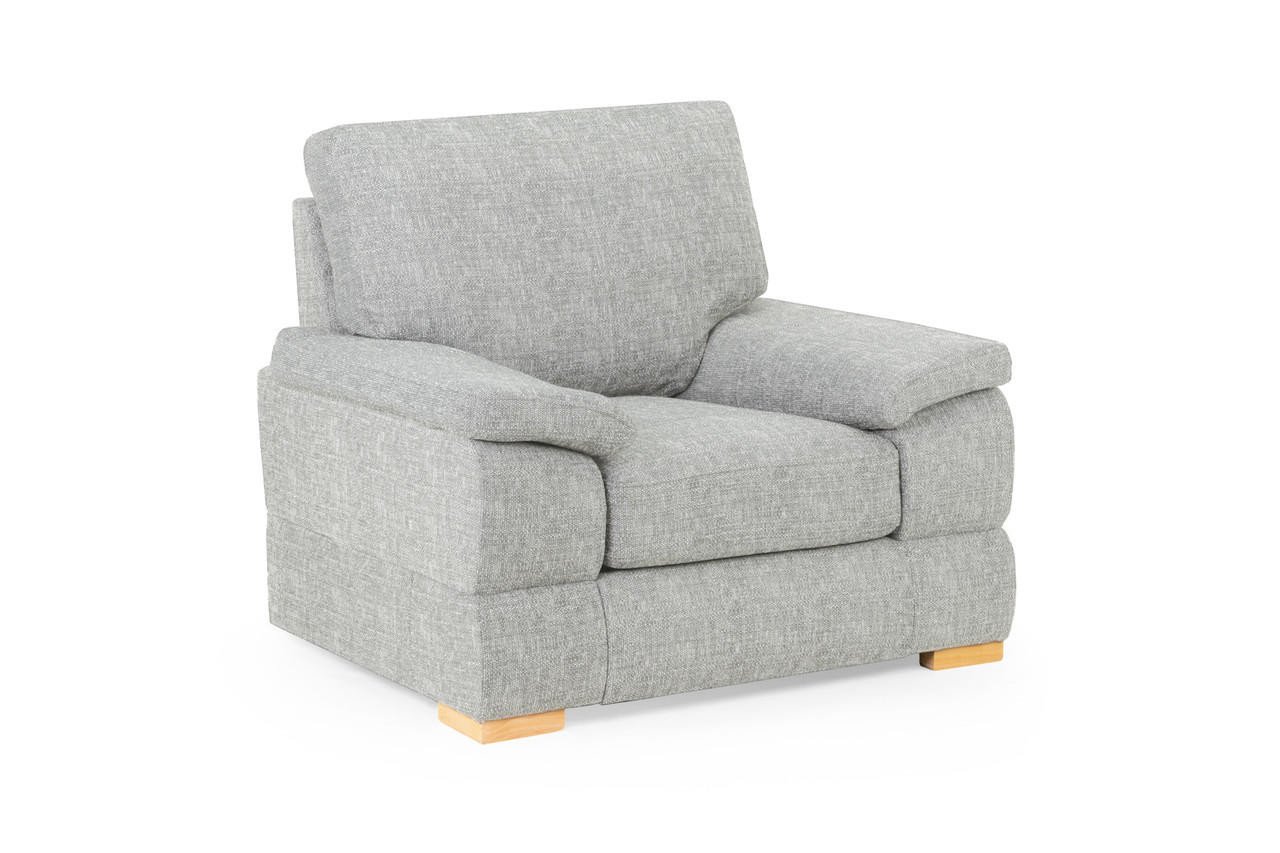 New Falcon Silver Fabric Armchair