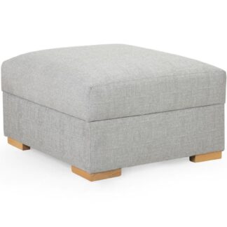 New Falcon Silver Fabric Footstool