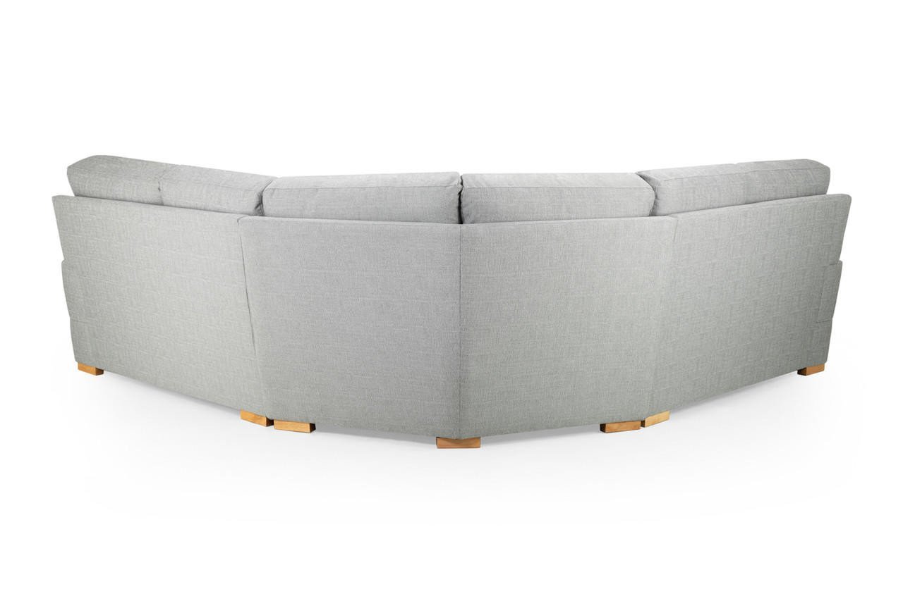 New Falcon Silver Fabric Large Corner Sofa - Image 2