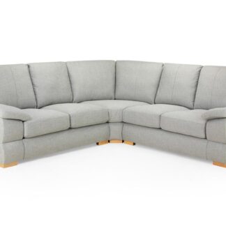 New Falcon Silver Fabric Large Corner Sofa
