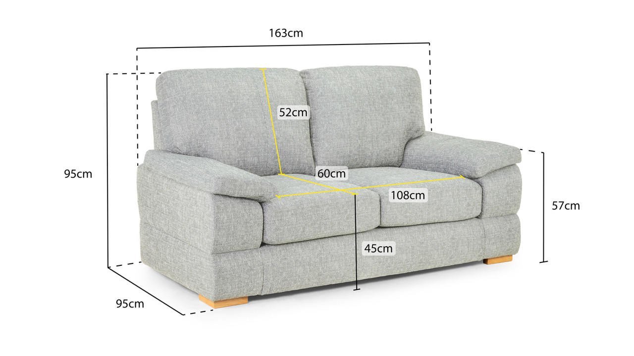 New Falcon Slate Fabric 2 Seater Sofa - Image 3