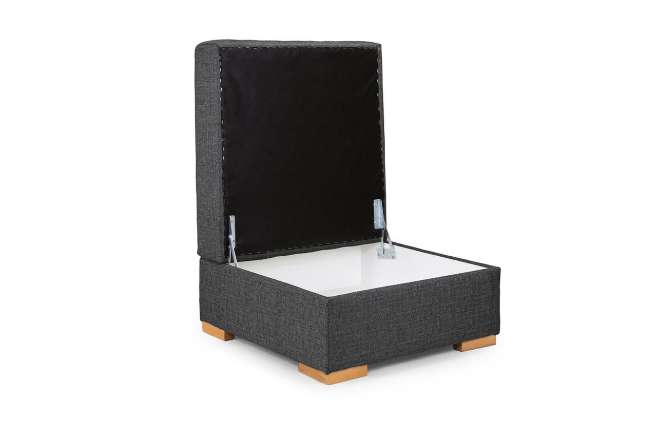 New Falcon Slate Fabric Footstool - Image 2