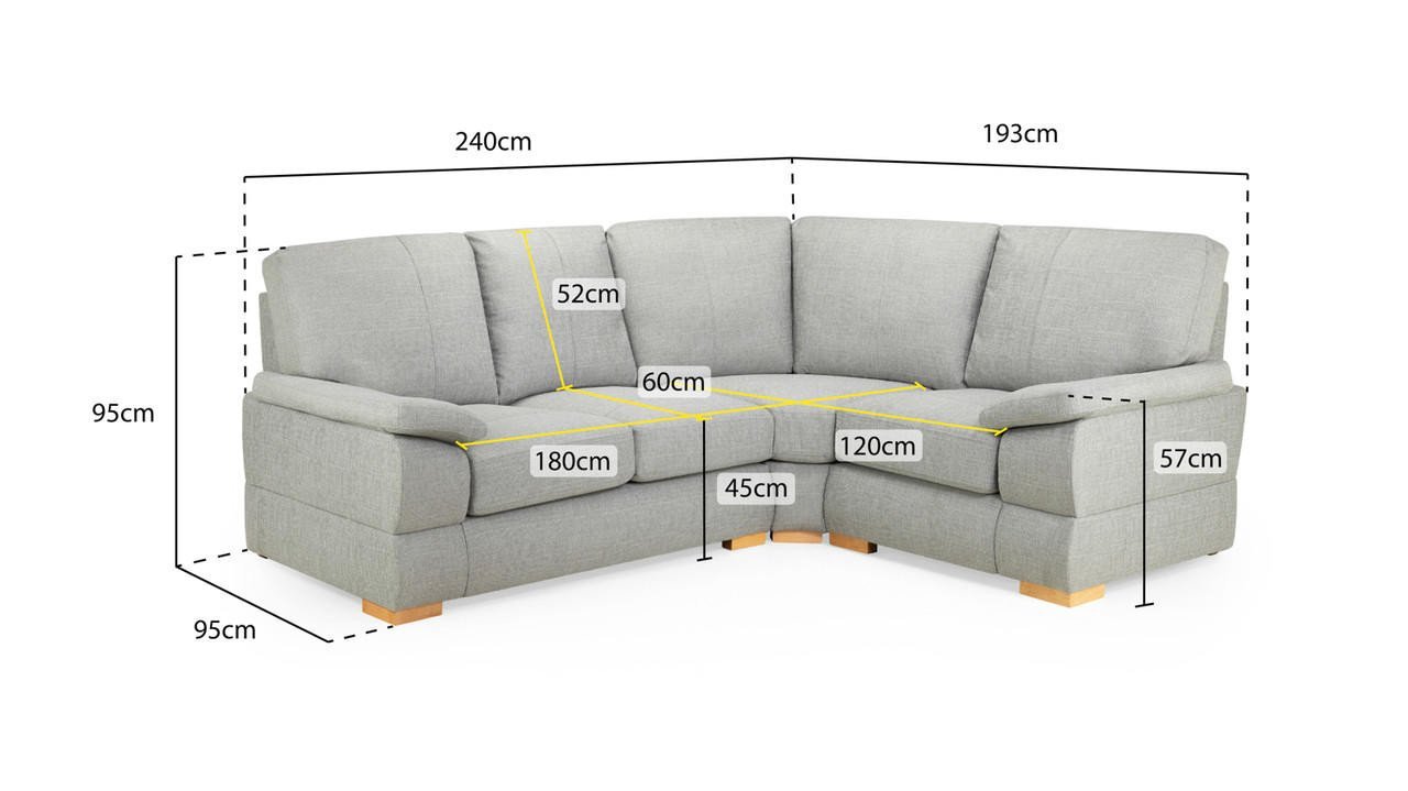 New Falcon Slate Fabric Right Hand Facing Corner Sofa - Image 3