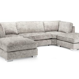 Milano Truffle Fabric U Shape Corner Sofa
