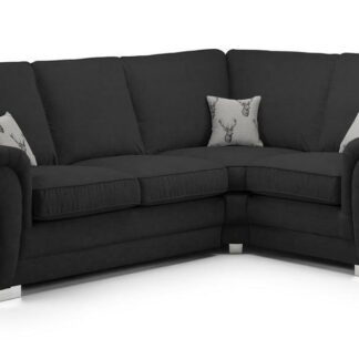 Dukes Fullback Black Fabric Right Hand Facing Corner Sofa