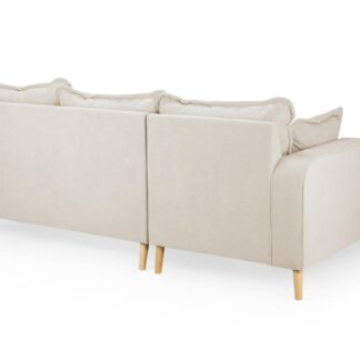 Geller Beige Fabric Left Hand Facing Corner Sofa