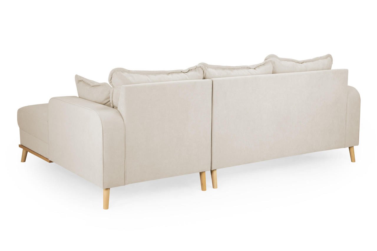 Geller Beige Fabric Right Hand Facing Corner Sofa - Image 3