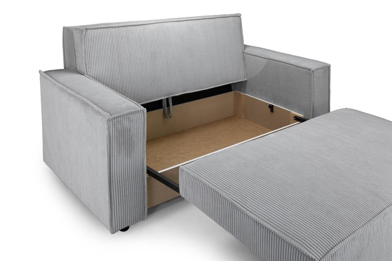 Lvalee Grey Fabric 2 Seater Sofa Bed - Image 4
