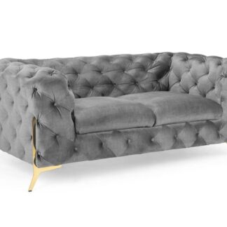 Casimir Chesterfield Grey 2 Seater Sofa