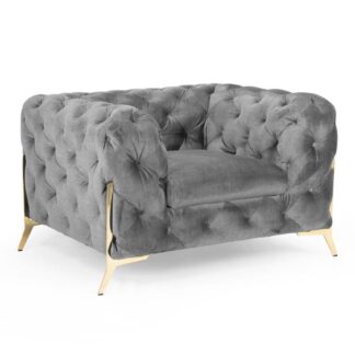 Casimir Chesterfield Grey Armchair