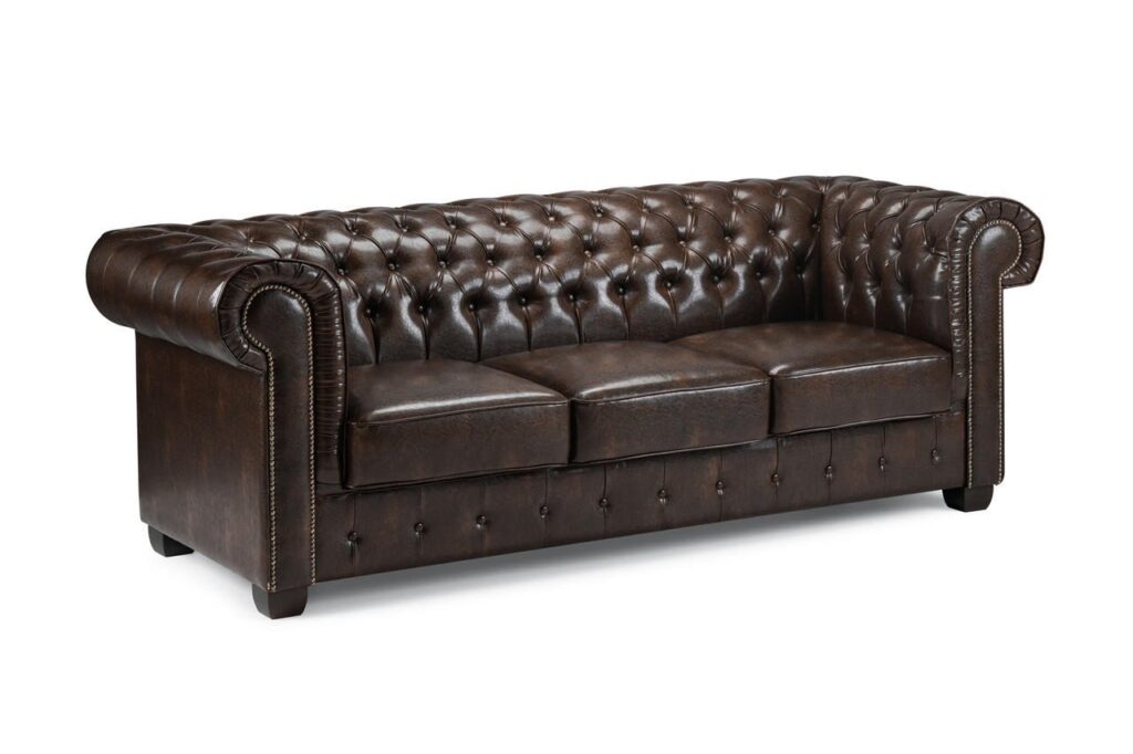 Chesterfield sofa antique brown 3 seater 68364.jpg