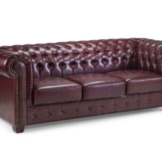 Mallow Oxblood Red 3 Seater Sofa