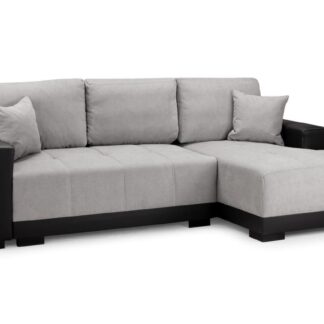 Pryme Black and Grey Right Hand Facing Corner Sofa