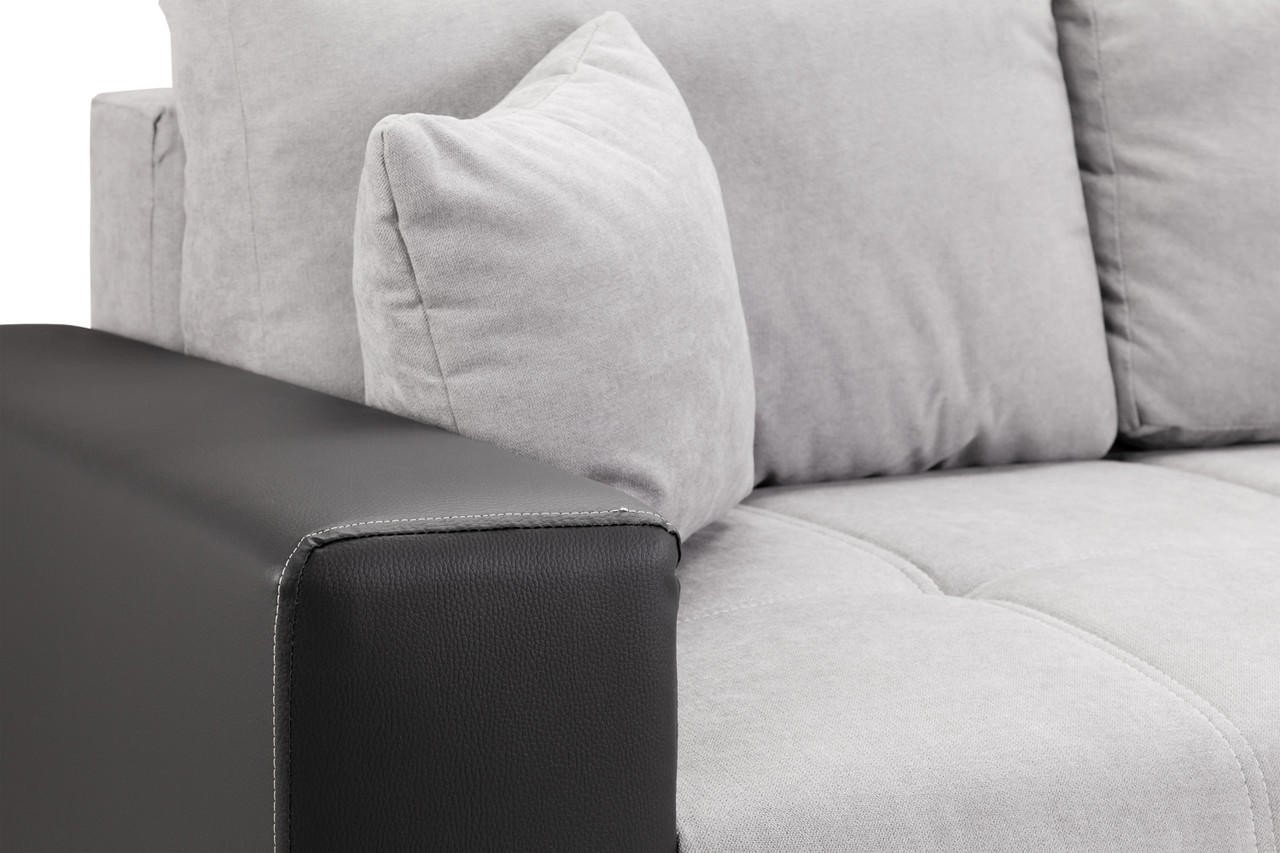 Pryme Black and Grey Right Hand Facing Corner Sofa - Image 2