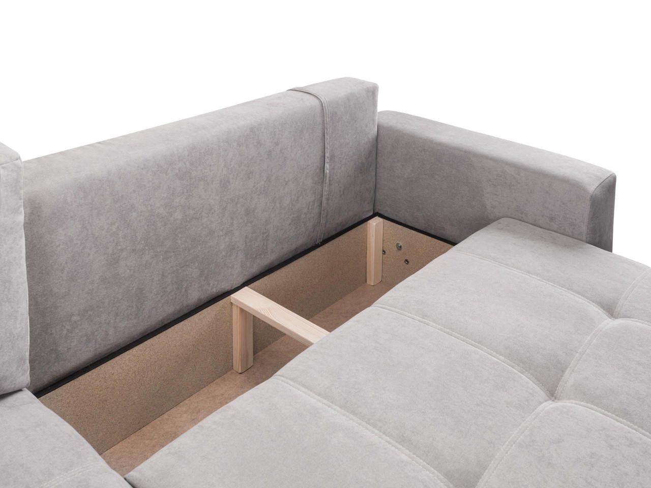 Pryme Grey Fabric Right Hand Facing Corner Sofa - Image 5