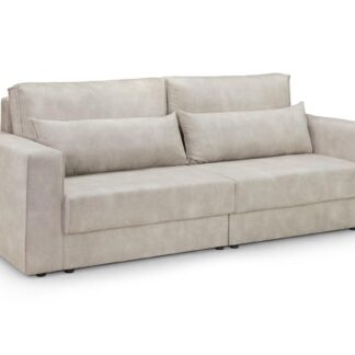 Vixon Beige Fabric 4 Seater Sofa Bed