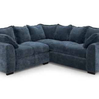 Dylan Blue Fabric Large Corner Sofa