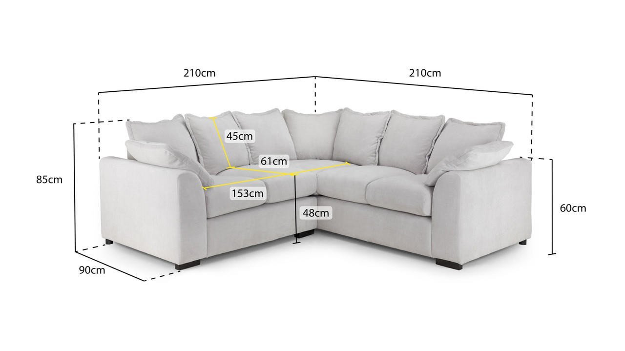 Dylan Teal Fabric Large Corner Sofa - Image 6