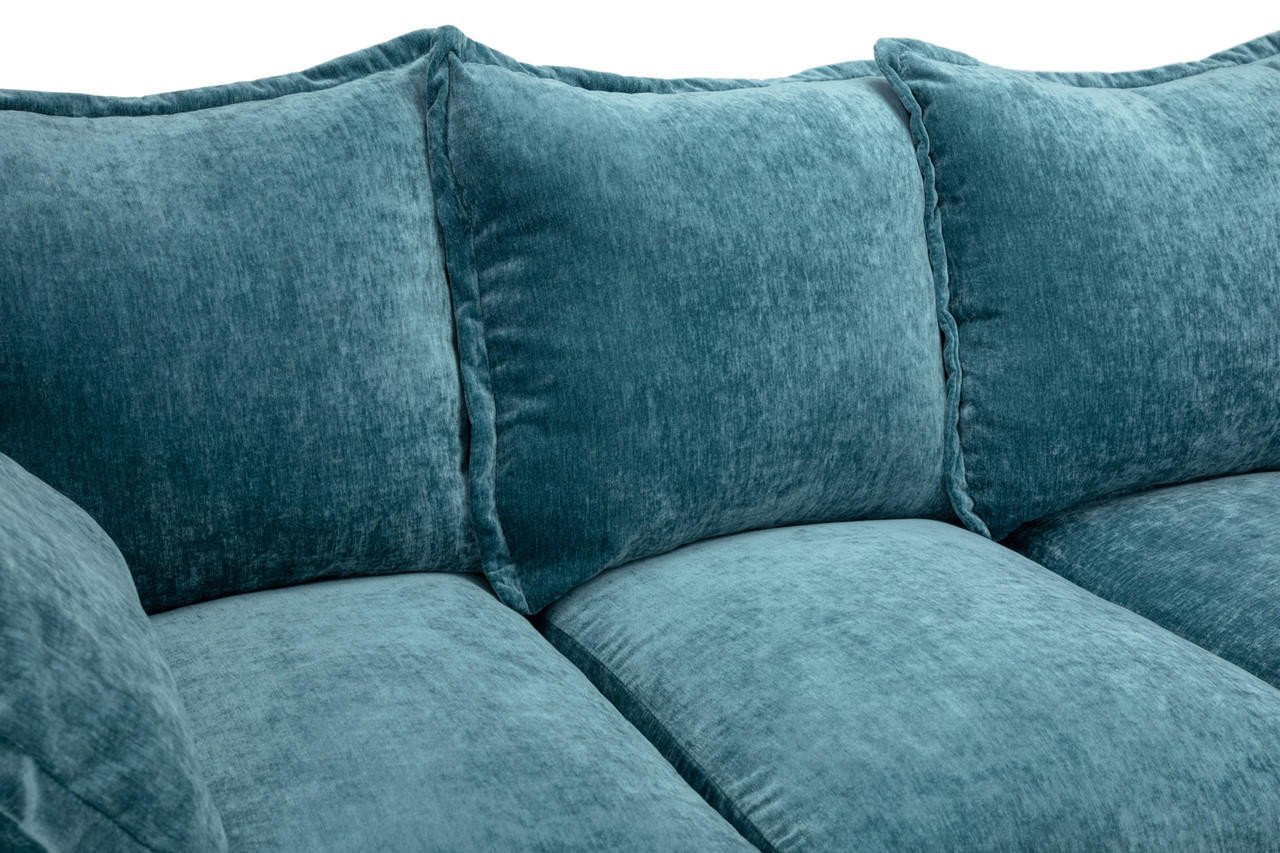 Dylan Teal Fabric Large Corner Sofa - Image 4