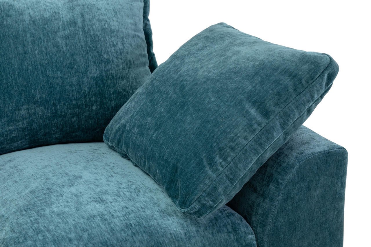 Dylan Teal Fabric Large Corner Sofa - Image 5