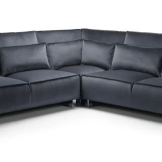Devine Slate Fabric Large Corner Sofa