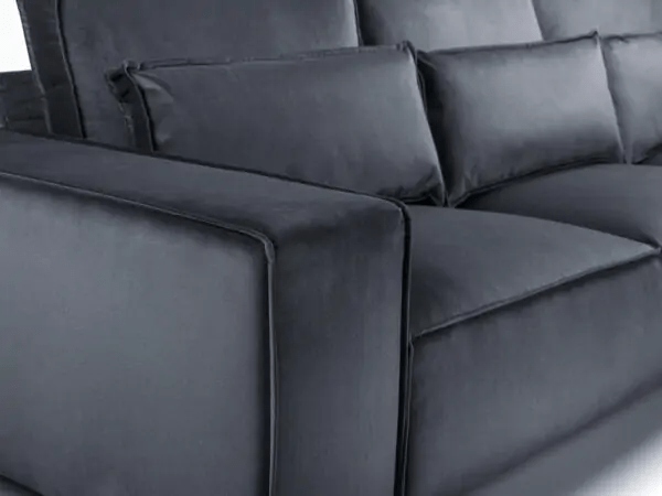 Devine Slate Fabric Large Corner Sofa - Image 4