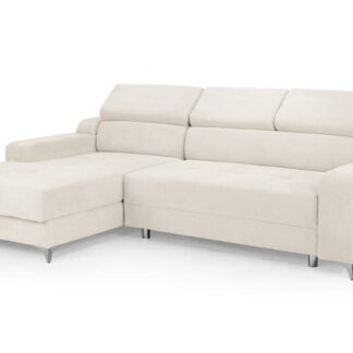 Caydance Beige Left Hand Facing Corner Electric Sofa Bed